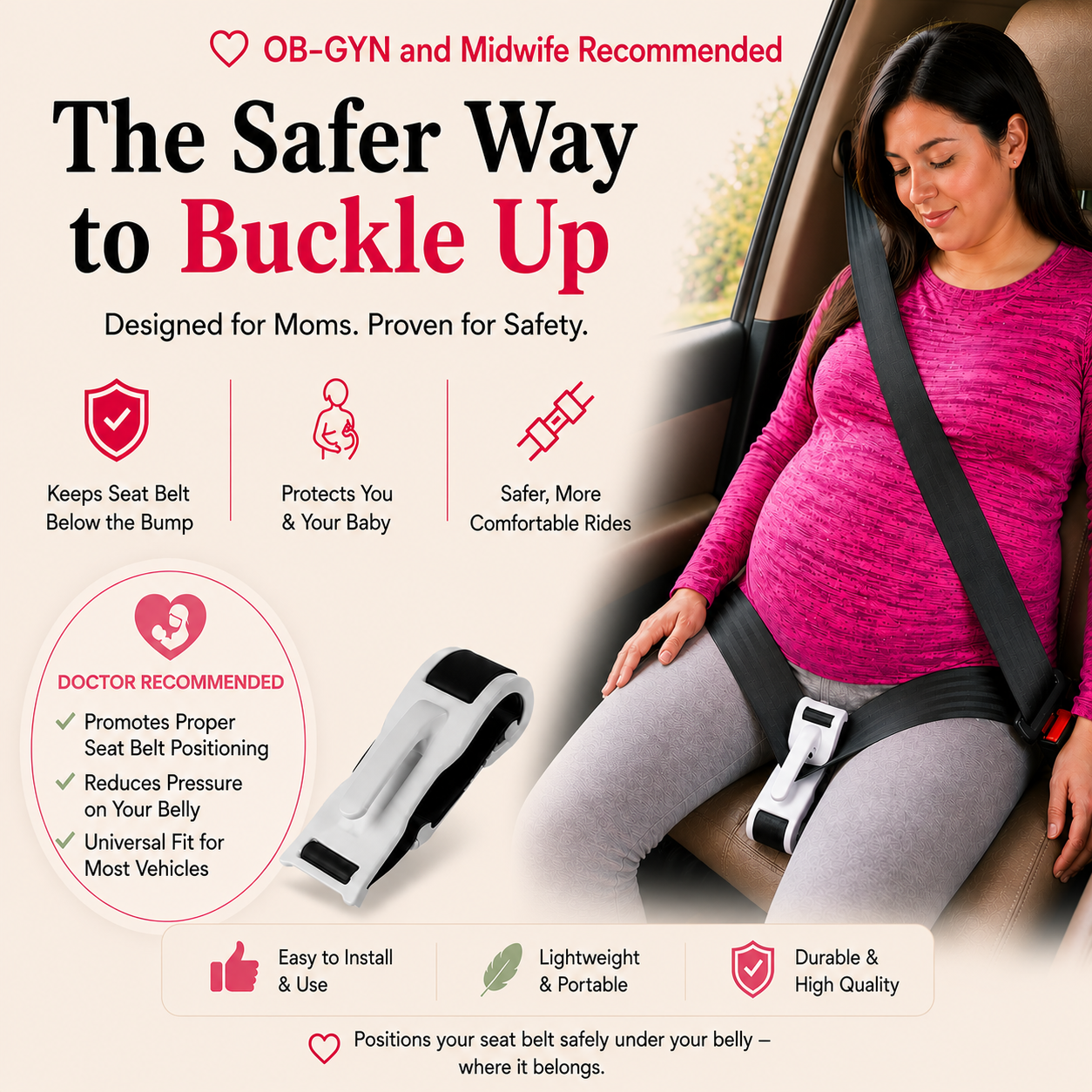 MotherMost – Pregnancy Seat Belt Adjuster